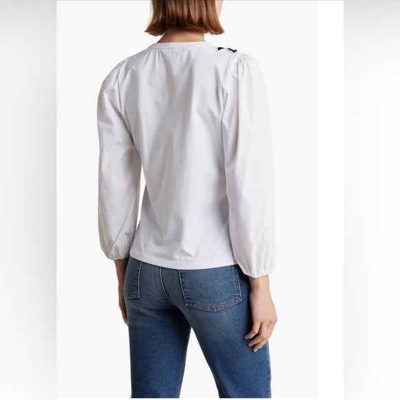 NWOT VERONICA BEARD Franchi Top In White Size S $ 299 - Picture 3 of 9